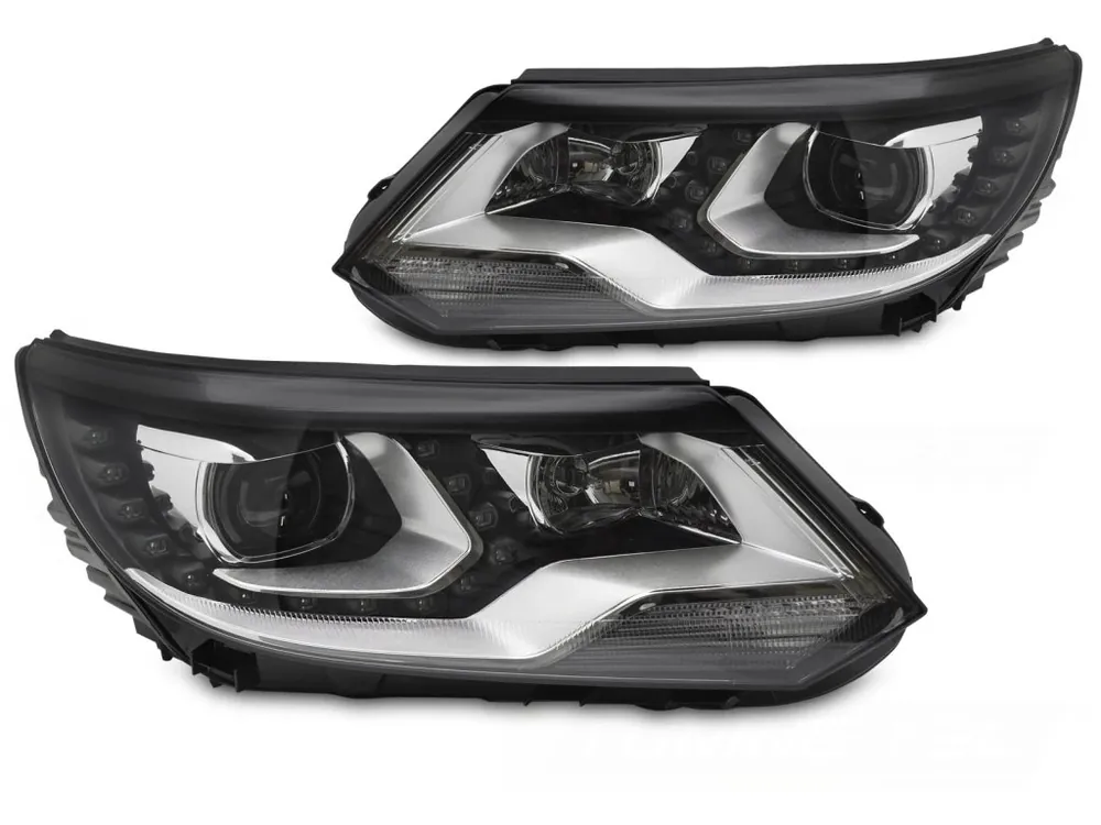 Kup Teď Přední světla VW TIGUAN I 11-15 černé LED DRL