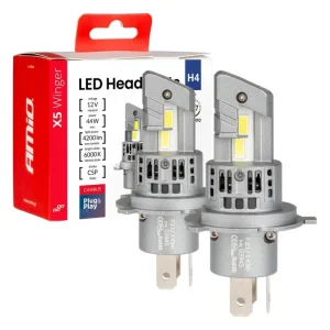 Sezónní Sleva AMiO LED žárovky H4 6000K X5-series WINGER max 44W