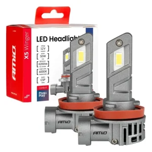 AMiO LED žárovky H8 H9 H11 6000K X5-series WINGER max 50W Sezónní Sleva