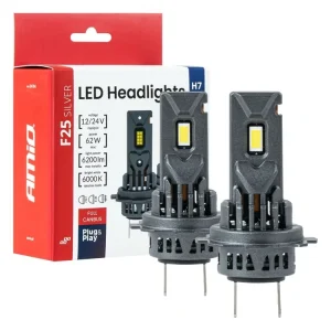 Must-Have AMiO LED žárovky H7/H18 Série F25 SILVER FULL CANBUS 62W 12V 24V