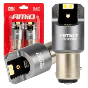 LED žárovky CANBUS PRO series BAY15D P21/5W 4x3030 SMD bílé 12/24V Víkendová Akce