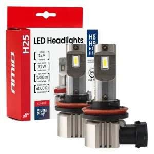Oblíbený AMiO LED žárovky H8 H9 H11 H16 Série H25 12V 31W