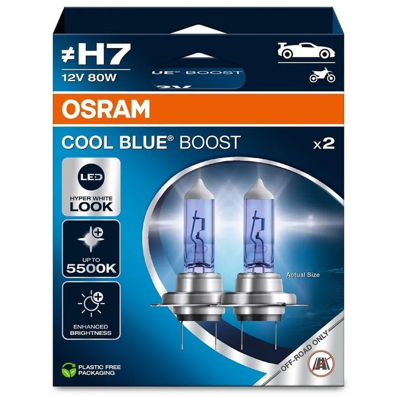 Výprodej Žárovky H7 Osram Cool Blue Boost 80W 5500K (DUO BOX 2 ks)