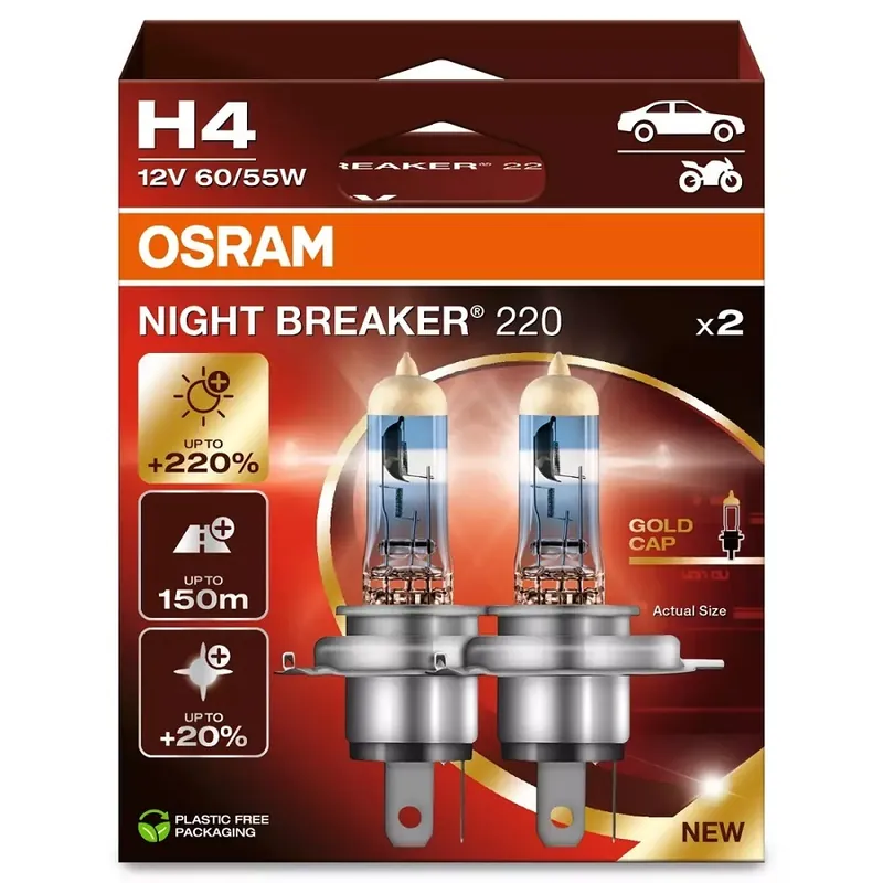 Super Cena Žárovky H4 Osram NIGHT BREAKER 220 (DUO BOX 2 ks)