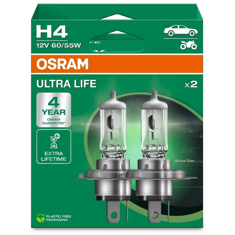Žárovky H4 Osram Ultra Life (DUO BOX 2 ks) Víkendová Akce