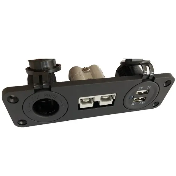 Bezpečná Platba Zásuvka do panelu Anderson 50A, 2x USB, zásuvka CL 12 a 24V STUALARM