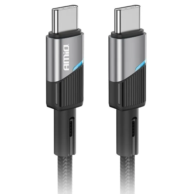 Datový kabel s konektorem USB-C USB-C, 2m, 60W, indikační LED AMIO Cenově Výhodný