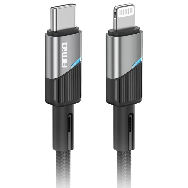 Tovární Cena Datový kabel s konektorem USB-C Lightning, 1m, 20W, indikační LED AMIO