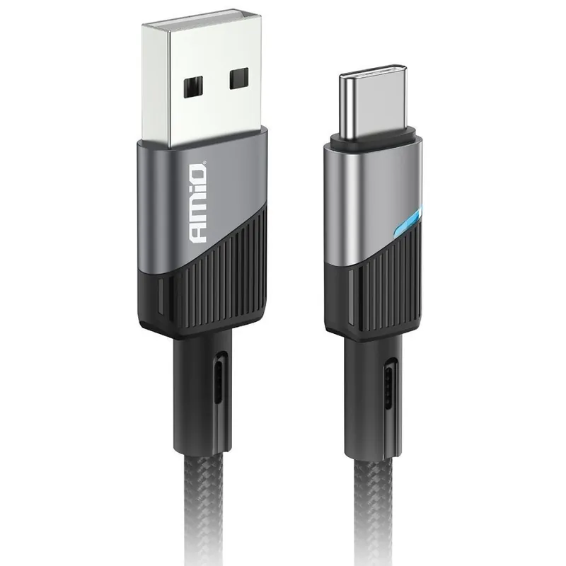 Akce Datový kabel s konektorem USB-A USB-C, 1m, 3.0A, LED indikace AMIO