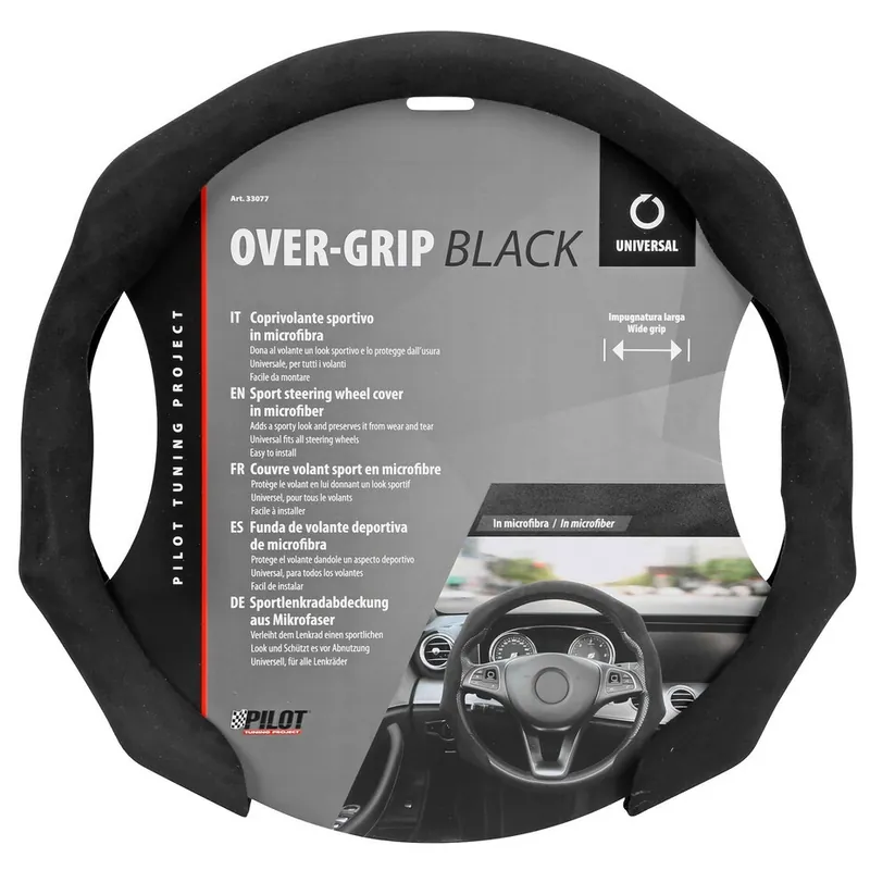 Omezená Nabídka Potah na volant LAMPA OVER-GRIP Black, semišový