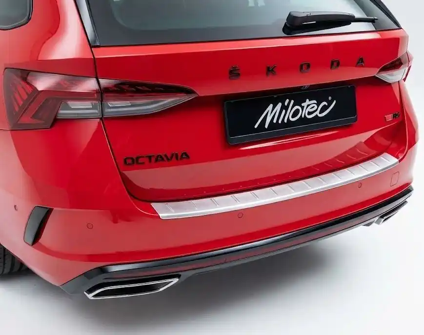 Kryt prahu zadních dveří Škoda Octavia IV Combi Facelift 2024> plastový stříbrný MILOTEC Odeslání Ihned