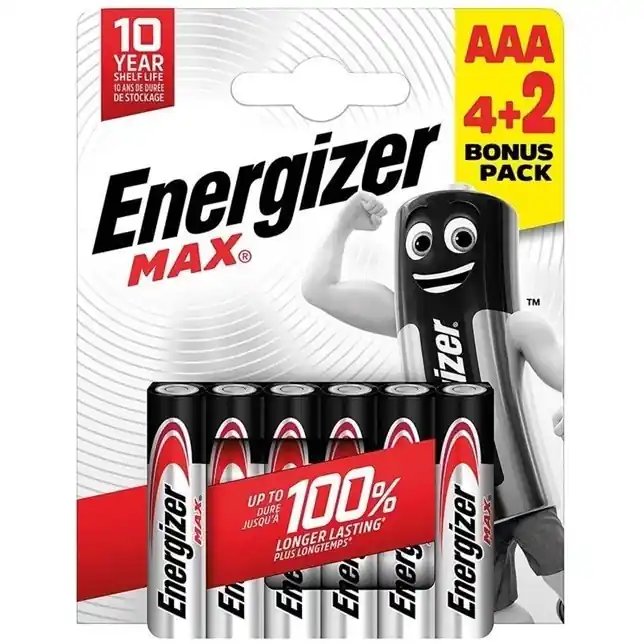 Baterie ENERGIZER MAX AAA 1.5V, sada 6 ks Hit Sezóny
