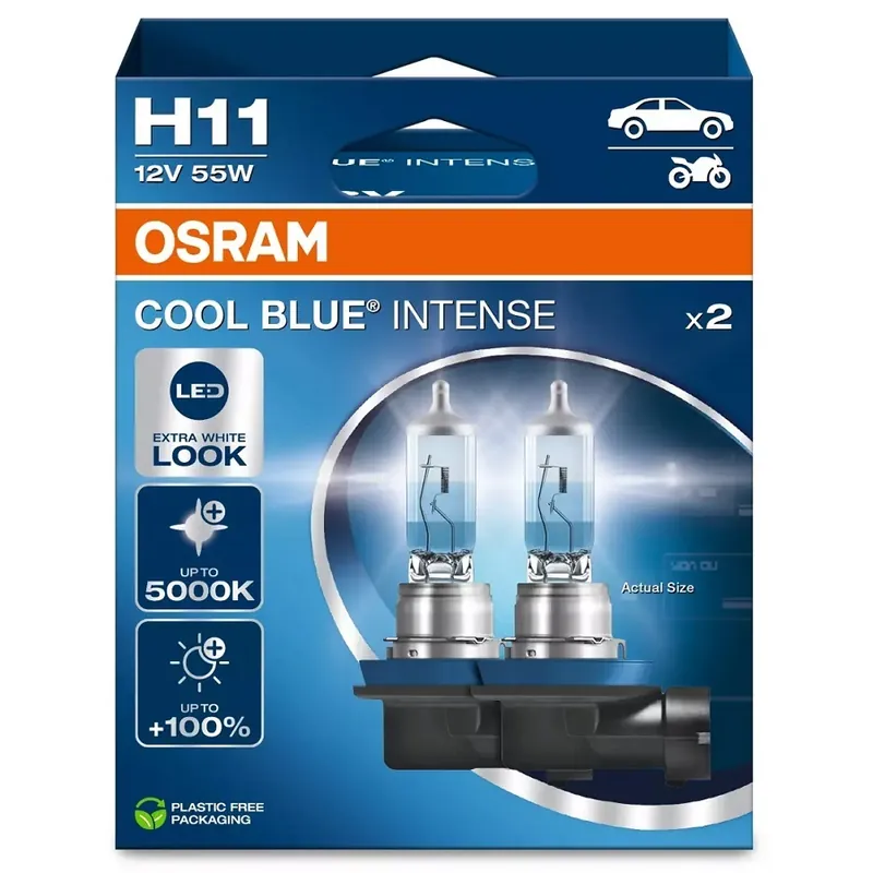 Značkový Žárovky H11 OSRAM Cool Blue Intense 5000K (DUO BOX 2 ks)