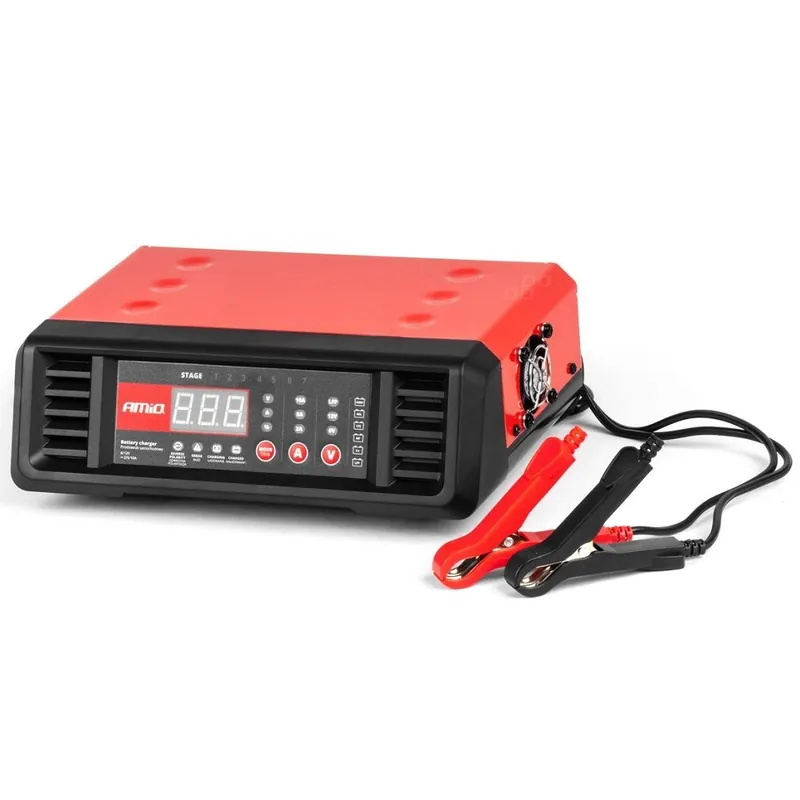 Inteligentní autonabíječka AMIO 10A pro baterie 6/12V 8-100 Ah Omezená Nabídka