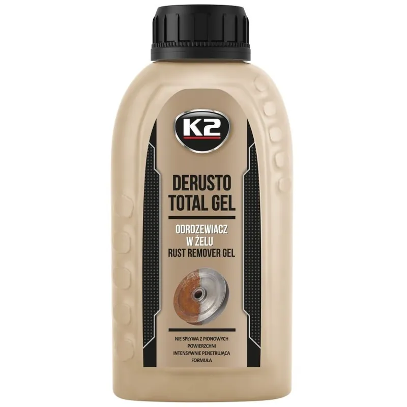 Novinka Odstraňovač rzi K2 DERUSTO TOTAL GEL, gelový, 250 ml