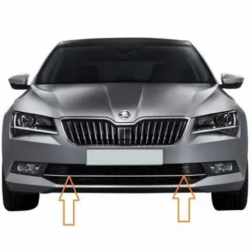 Akční Nabídka Ozdobná nerezová lišta předního nárazníku Škoda Superb III (2015 - 2019) - Omtec