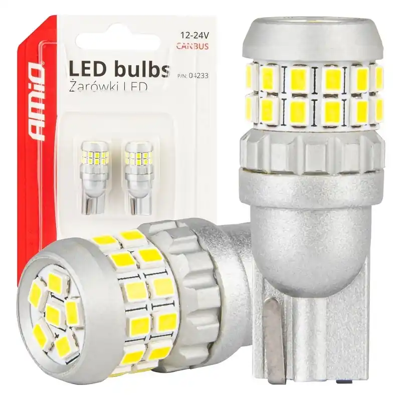 Koupit Online LED žárovky W5W T10 AMIO CAN-BUS 30 SMD LED, bílé 5500K, 2 ks