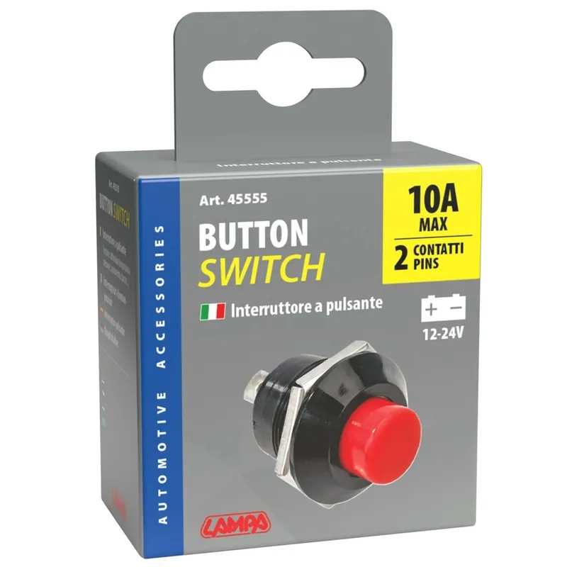 Oblíbený Tlačítkový spínač LAMPA BUTTON SWITCH 10A 12-24V