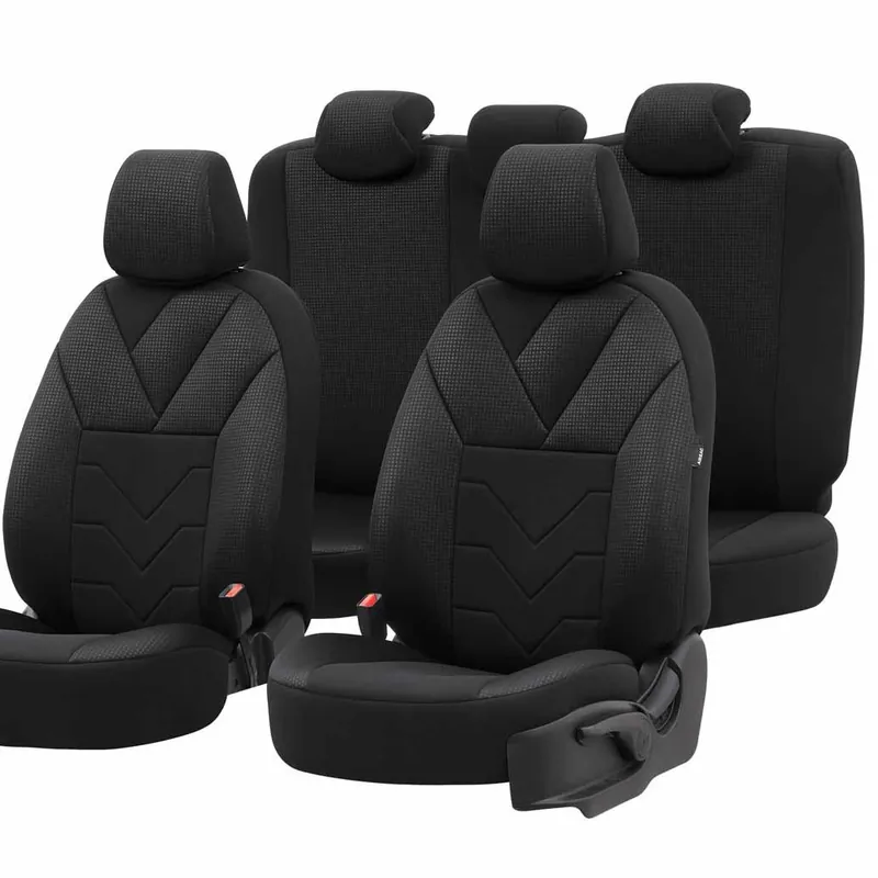 Originální Autopotahy Škoda Yeti (2009 - 2017) univerzální OTOM TEMPO 1501 BLACK NZ