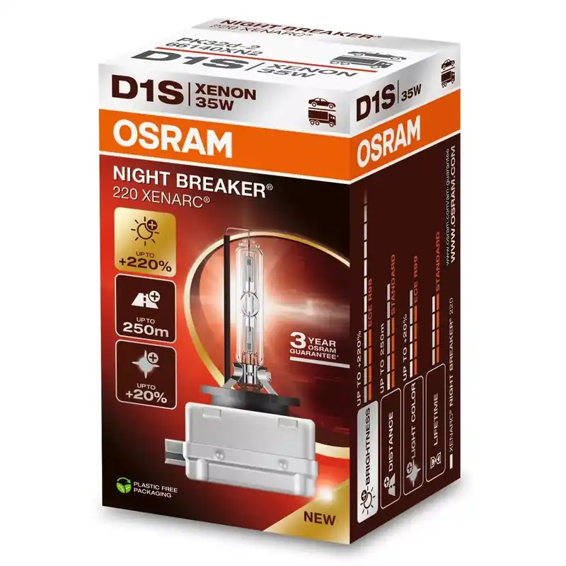 Xenonová výbojka D1S OSRAM NIGHT BREAKER LASER + 220% 66140XN2 Originální