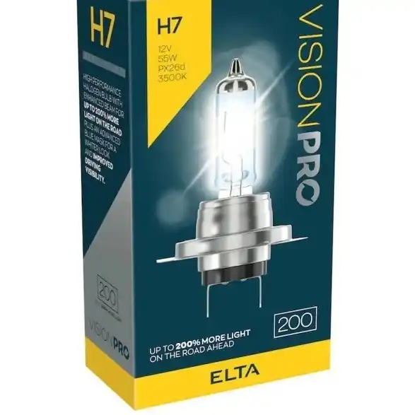 Akční Cena Žárovky H7 Elta VISION PRO 200 s 200% světla navíc (TWIN PACK 2 ks)