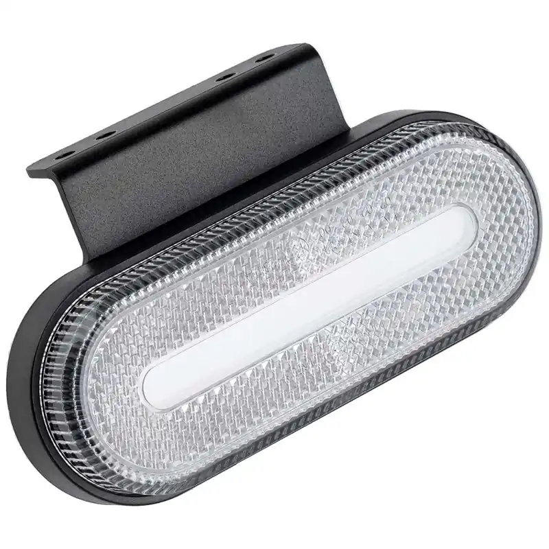 Obrysové poziční LED světlo AMIO, bílé, v plastovém pouzdře, 124x49 mm Finální Výprodej