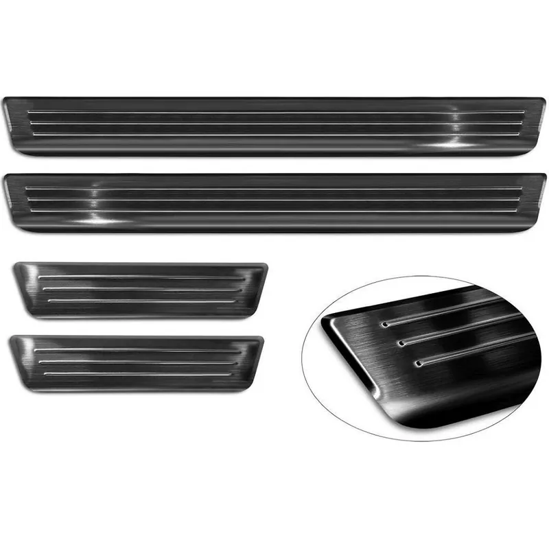 Prahové nerezové lišty Volkswagen Passat B9 (od roku 2023>) - černé AVISA Super Cena