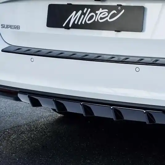 Oblíbený Difuzor zadního nárazníku Škoda Superb IV (od roku 2023>) černý lesklý ABS MILOTEC