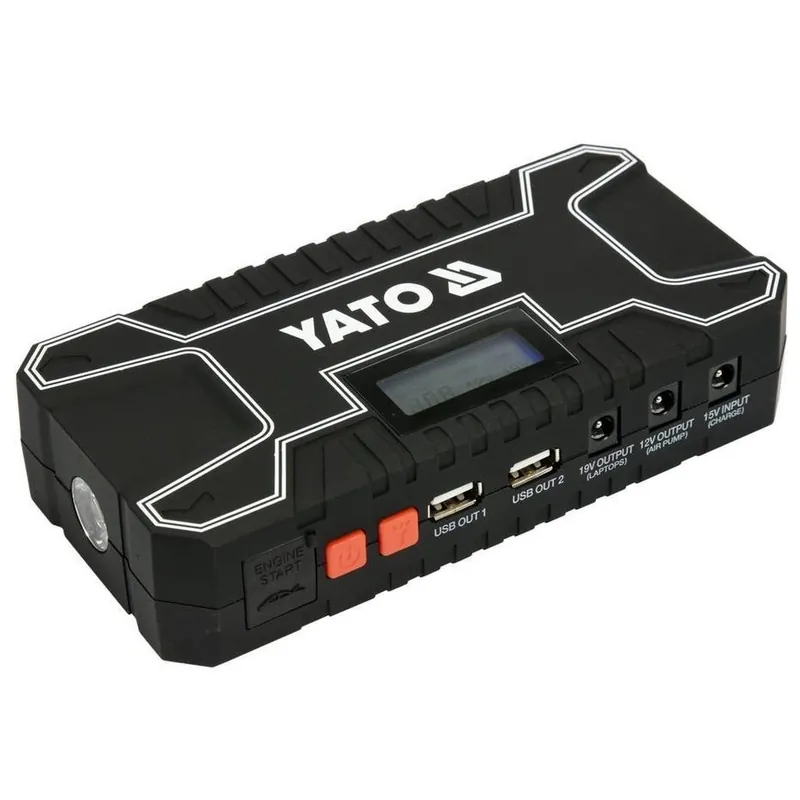 Speciální Cena Power Banka, startovací stanice 12000 mAh 500A, 2x USB YATO YT-83082