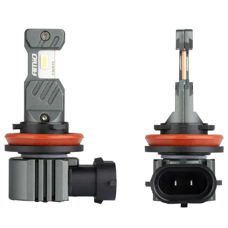 Originální LED žárovky H8 H9 H11 H16 AMIO HYBRID Series CAN-BUS, bílé 6000K 5600 LM, 2 ks