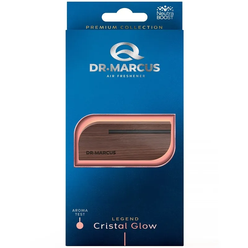 Dřevěná vůně do auta Dr. MARCUS LEGEND Crystal Glow, do větrací mřížky Poslední Šance