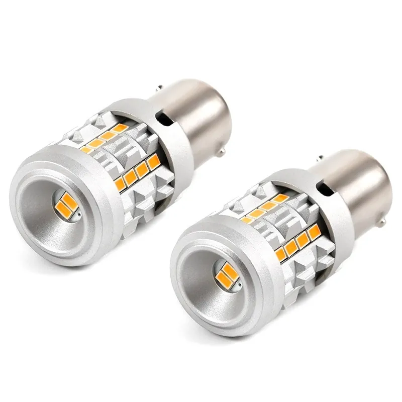 Sleva CAN-BUS LED žárovky BA15S P21W, 26 SMD LED, oranžové, 2 ks CARCLEVER