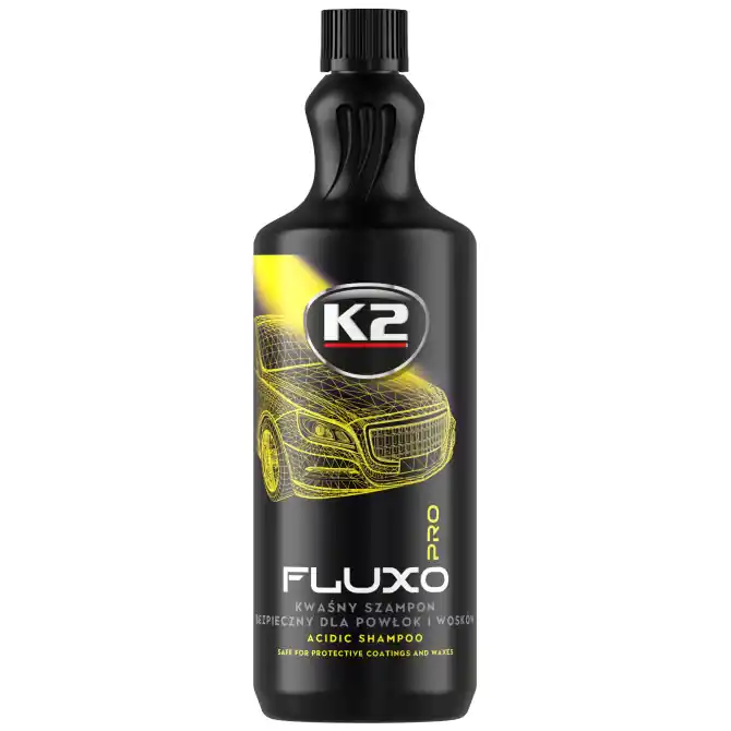 Ověřený Kyselý šampon K2 FLUXO PRO pro auta s voskem nebo keramikou, 1000 ml