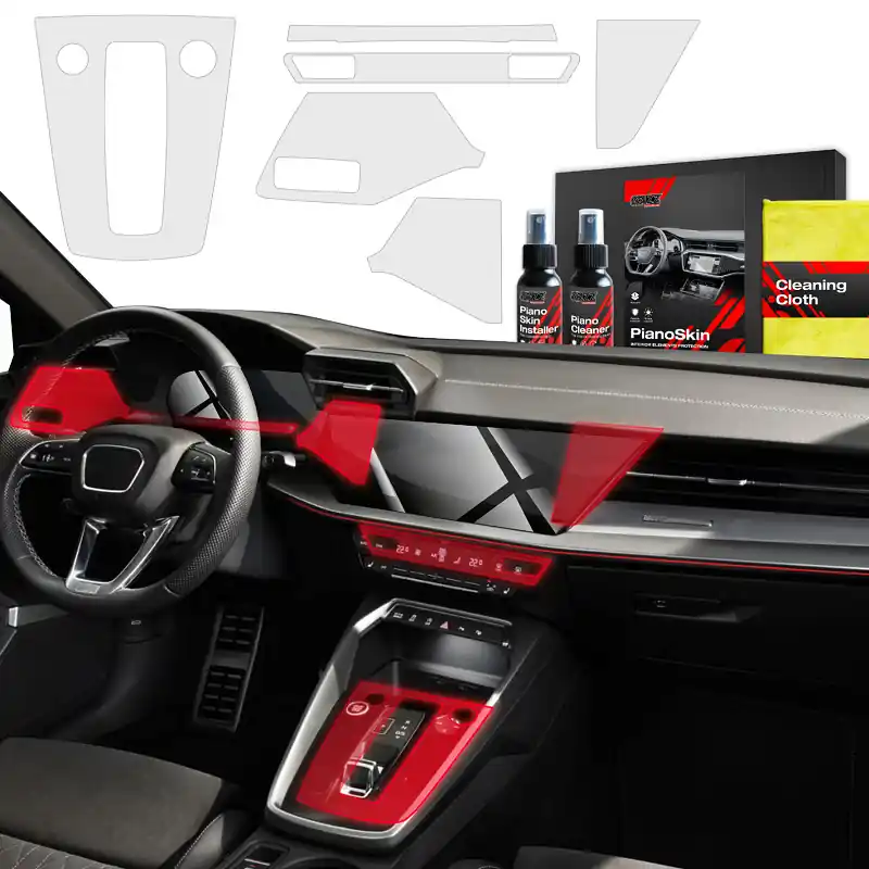 Ochranné fólie interiéru Audi A3 (2020 - 2024) GRIZZ Protector, 6v1, matné Výprodej