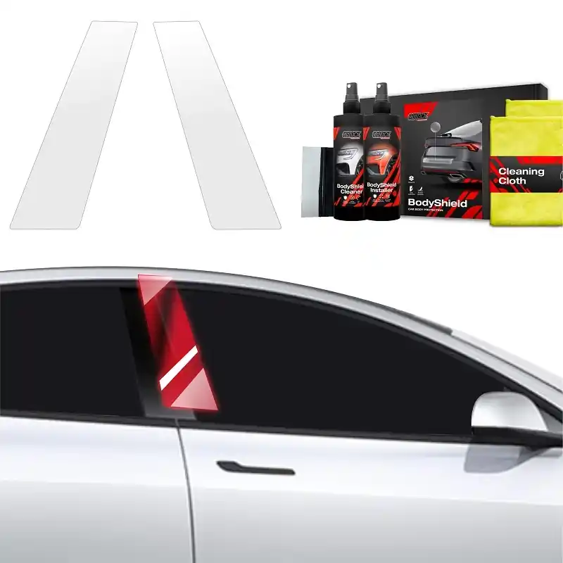 Ochranné fólie na sloupky Tesla Model 3 Facelift (2020 - 2023) GRIZZ Protector, 2 ks Nejlepší Cena
