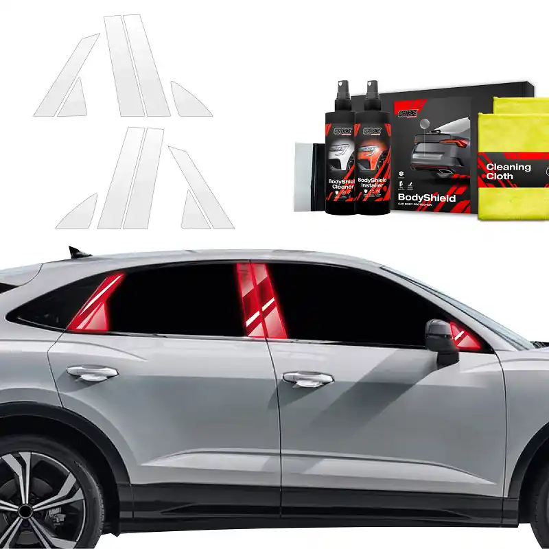 Rychlé Dodání Ochranné fólie na sloupky Audi Q3 (2018 - 2025) GRIZZ Protector, 10 ks