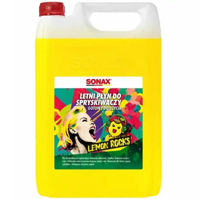 Finální Výprodej Letní náplň do ostřikovačů SONAX LEMON ROCKS s vůní citrónu, 4 litry