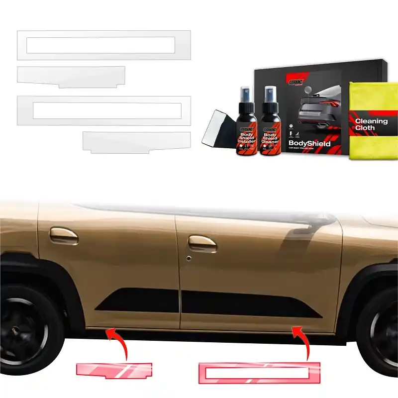 Ochranné fólie na prahy Dacia Spring Facelift (od roku 2024>) GRIZZ Protector, 4 ks Tovární Cena
