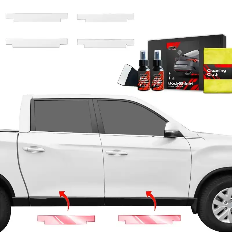 Vysoce Kvalitní Ochranné fólie na prahy SsangYong KGM Musso (od roku 2023>) GRIZZ Protector, 4 ks