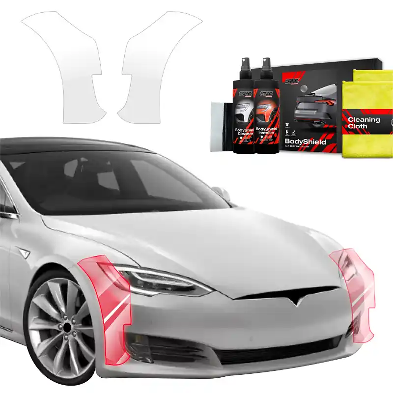 Víkendová Akce Ochranné fólie předního nárazníku Tesla Model S (od roku 2023>) GRIZZ Protector, 2 ks