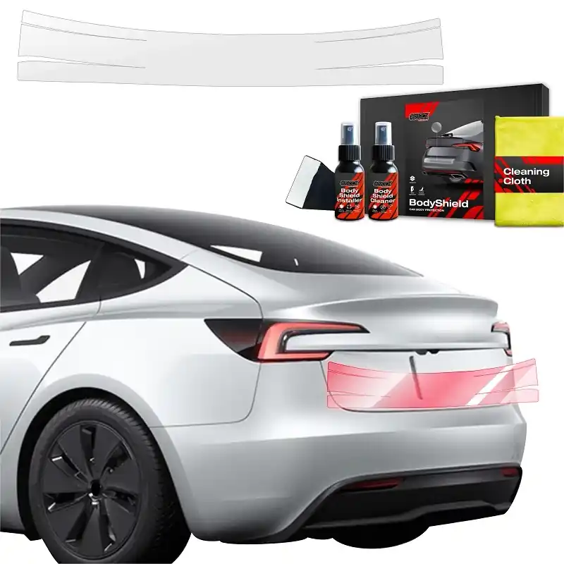 Originální Ochranná fólie zadního nárazníku Tesla Model 3 Facelift (2020 - 2023) GRIZZ Protector, 1 ks