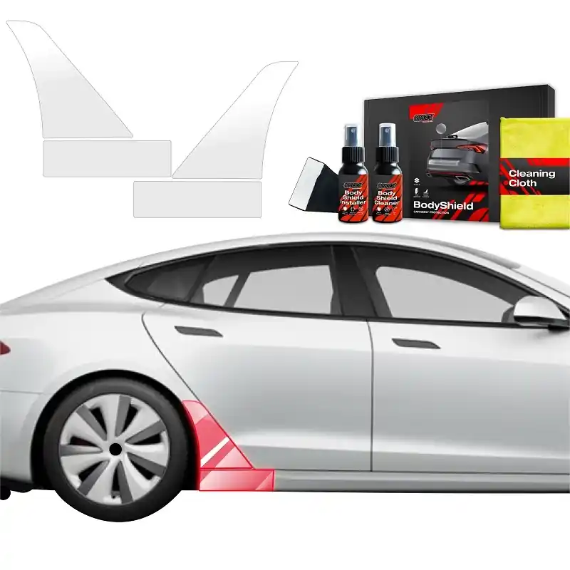 Vysoce Kvalitní Ochranné fólie podblatníků Tesla Model S (od roku 2023>) GRIZZ Protector, 4 ks