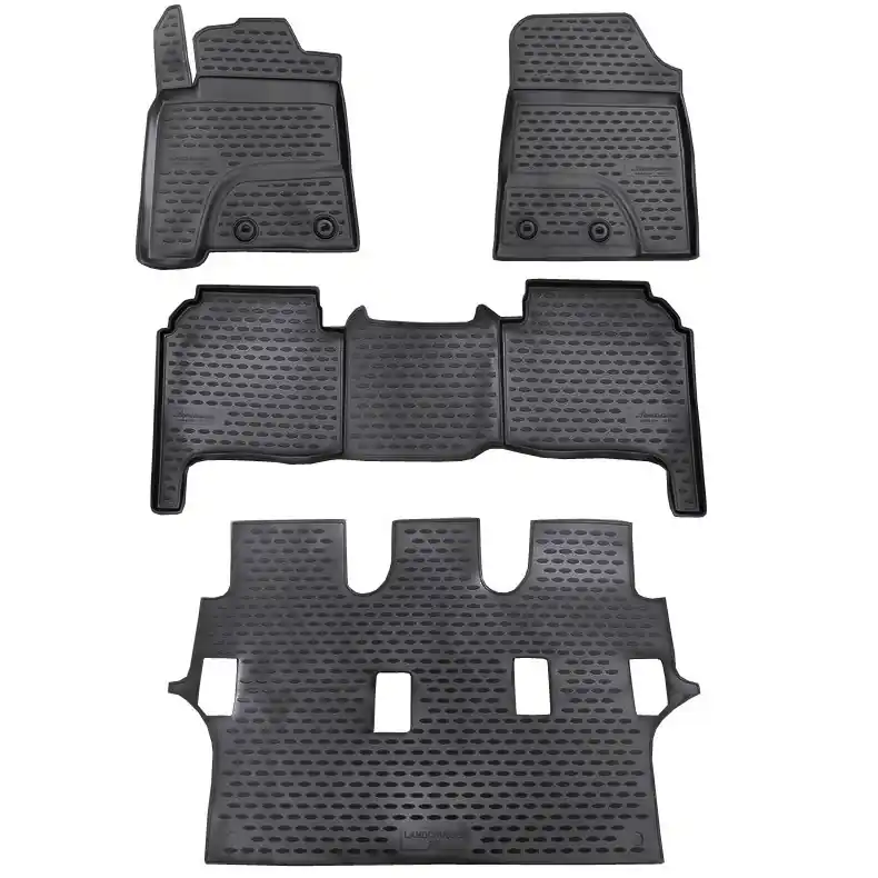 Akční Nabídka Gumové autokoberce Toyota Land Cruiser 200 7 míst (2012 - 2021) se zvýšeným okrajem NOVLINE