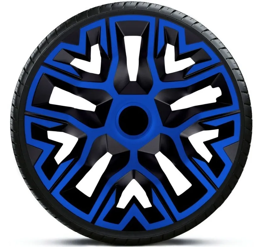 Poklice na kola - kryty kol THE BEST BICOLOR blue/black 16" - sada 4 ks - NRM Horká Nabídka