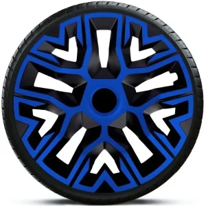 Poklice na kola - kryty kol THE BEST BICOLOR blue/black 15" - sada 4 ks - NRM Novinka