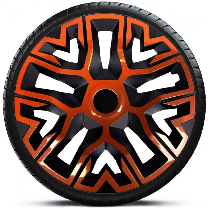 Poklice na kola - kryty kol THE BEST BICOLOR copper/black 14" - sada 4 ks - NRM Rychlé Dodání