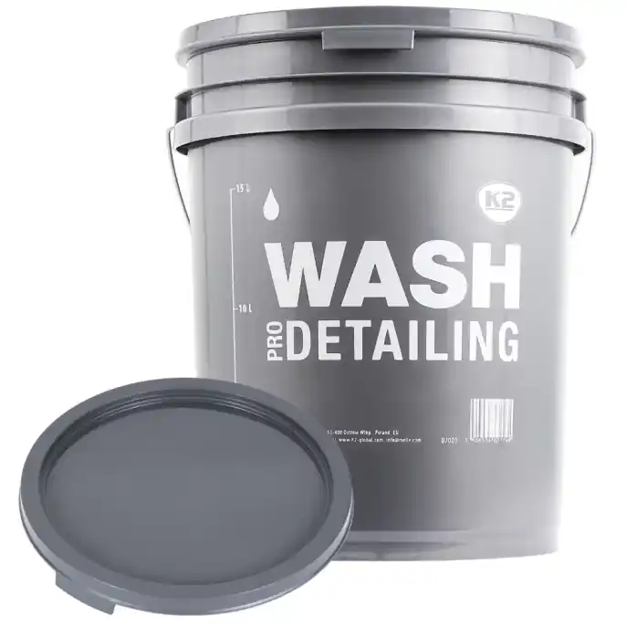 Poslední Šance Kbelík s ochrannou vložkou a víčkem K2 WASH DETAILING, 20 litrů, šedý