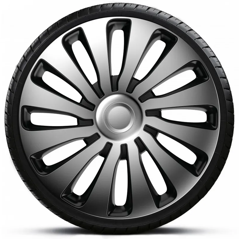 Nejlepší Volba Poklice na kola - kryty kol SEPANG silver black 16" - sada 4 ks - J-TEC