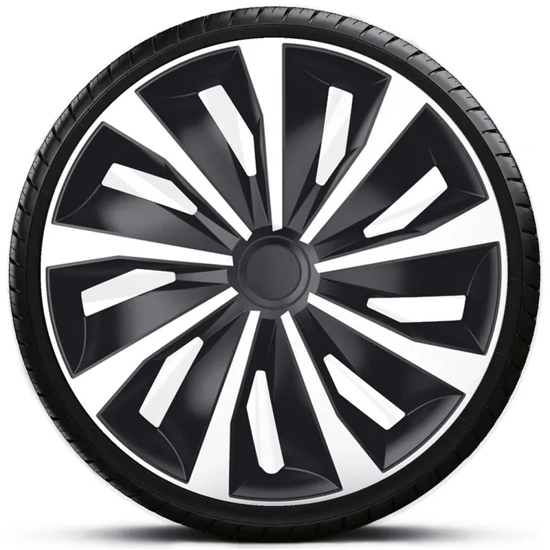Expresní Doručení Poklice na kola - kryty kol GRIP silver black 16" - sada 4 ks - 4 Racing