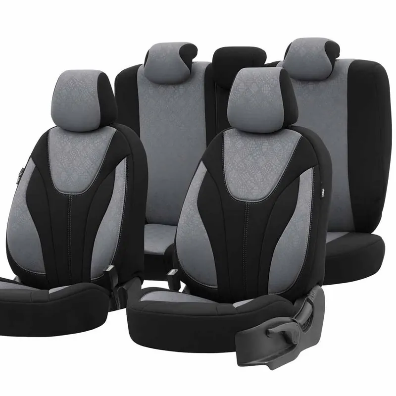 Nízká Cena Autopotahy Škoda Octavia III (2012 - 2020) univerzální OTOM RUBY 1202 GREY/BLACK 3-ZIP